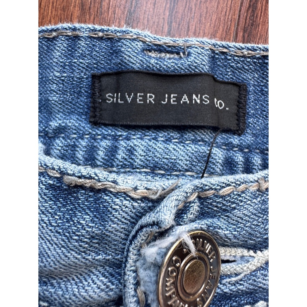 Silver Jeans Co Mens Light Wash Straight Leg Denim Jeans Blue Fade 33x31 - Picture 7 of 12
